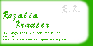 rozalia krauter business card